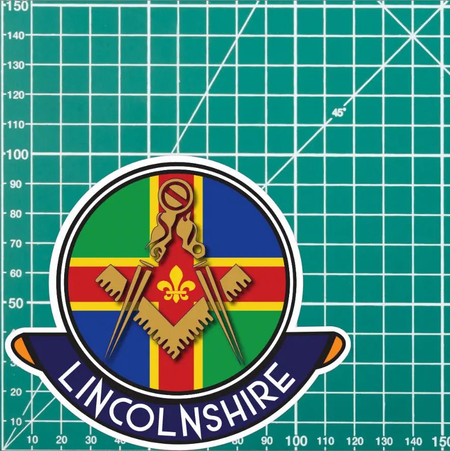 Lincolnshire Masonic Car Sticker | UV Laminated redplume