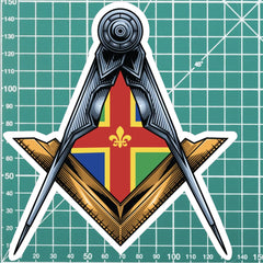 Lincolnshire Masonic Stickers Square & Compass Union Vinyl Decals redplume