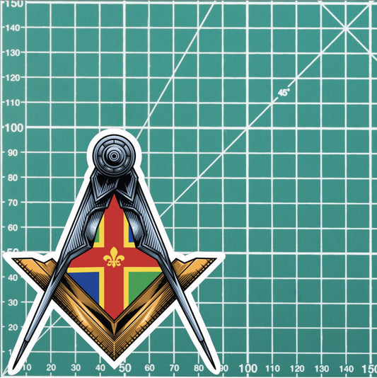 Lincolnshire Masonic Stickers Square & Compass Union Vinyl Decals redplume