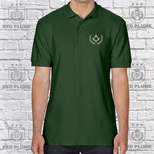 Masonic Laurel Polo Shirt redplume