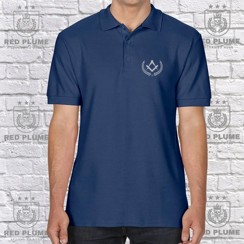 Masonic Laurel Polo Shirt redplume