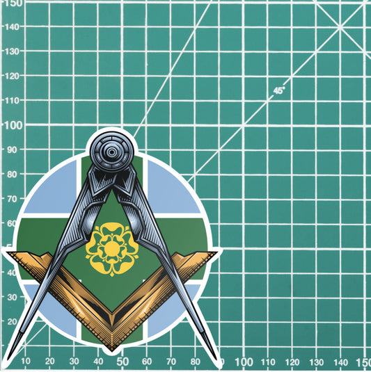 Masonic Stickers Derbyshire Flag Vinyl Sticker Decal | Waterproof redplume