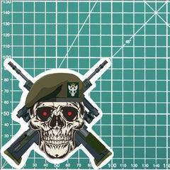 Mercian Regiment High-Quality Vinyl Sticker - 100mm Wide - Crossed Rifles redplume