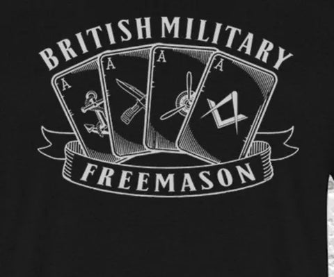 Military Freemason Cards T Shirt - Red Plume