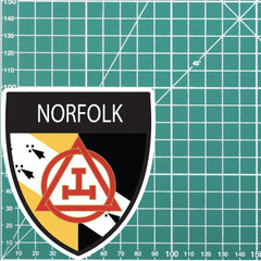 Norfolk Masonic Holy Royal Arch Shield Sticker redplume