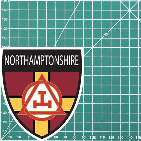 Northamptonshire Masonic Holy Royal Arch Shield Sticker redplume