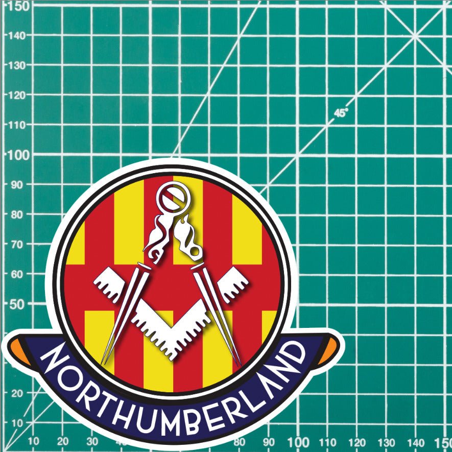 Northumberland Masonic Car Sticker | UV Laminated redplume