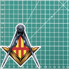 Northumberland Masonic Stickers Square & Compass Union Vinyl Decals redplume