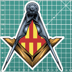 Northumberland Masonic Stickers Square & Compass Union Vinyl Decals redplume