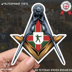 Nottinghamshire Masonic Stickers Square & Compass Union Vinyl Decals redplume