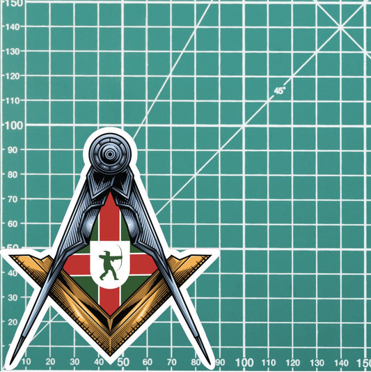 Nottinghamshire Masonic Stickers Square & Compass Union Vinyl Decals redplume