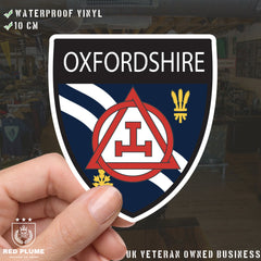 Oxfordshire Masonic Holy Royal Arch Shield Sticker redplume