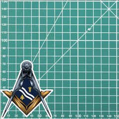 Oxfordshire Masonic Sticker Square & Compass Union Vinyl Decal redplume