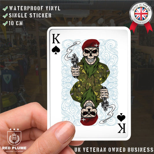 Parachute Regiment King of Spades Waterproof Vinyl Sticker/Decal 10cm redplume