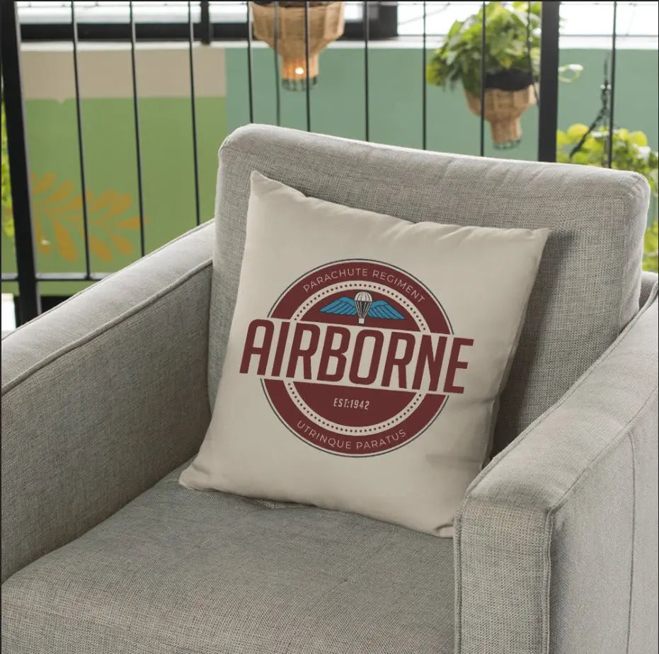 Parachute Regiment Retro Cushion Cover - Ideal Stocking Filler redplume