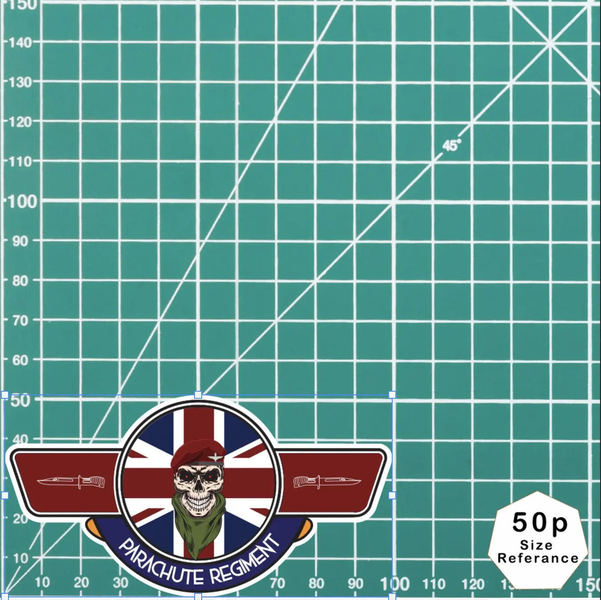 Parachute Regiment UV Laminated Vinyl Sticker - Wings - Red Plume
