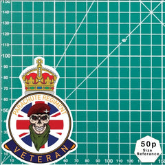 Parachute Regiment Veteran UV Laminated Lord Kitchener & Beret Decal redplume