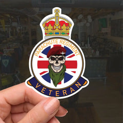 Parachute Regiment Veteran UV Laminated Lord Kitchener & Beret Decal redplume