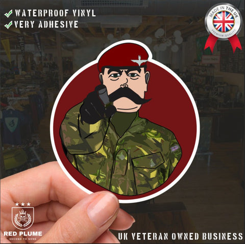 Parachute Regiment Waterproof Sticker, TRF Design redplume