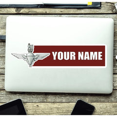 Parachute Regiment Waterproof Vinyl Name Stickers - Personalised redplume