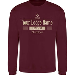 Personalised Lodge Deco Sweatshirt redplume