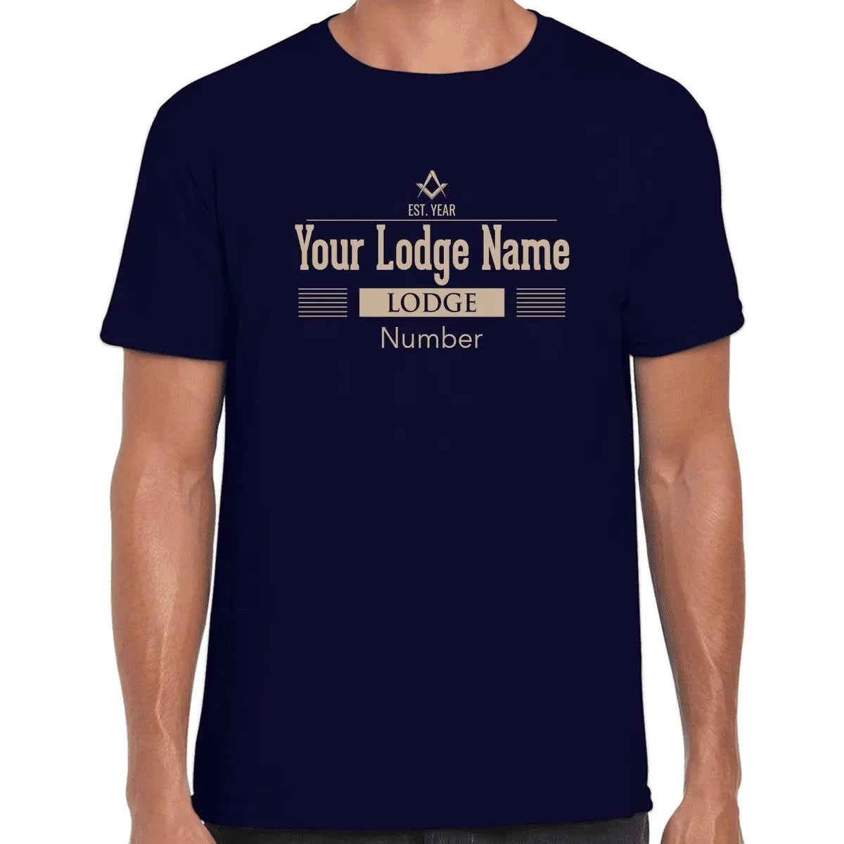 Personalised Lodge Deco T Shirt redplume