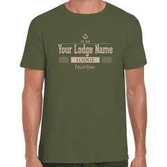 Personalised Lodge Deco T Shirt redplume