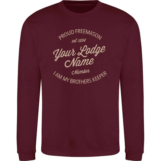 Personalised Lodge Vintage Sweatshirt redplume