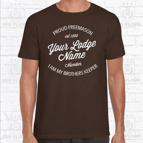 Personalised Lodge Vintage T Shirt redplume