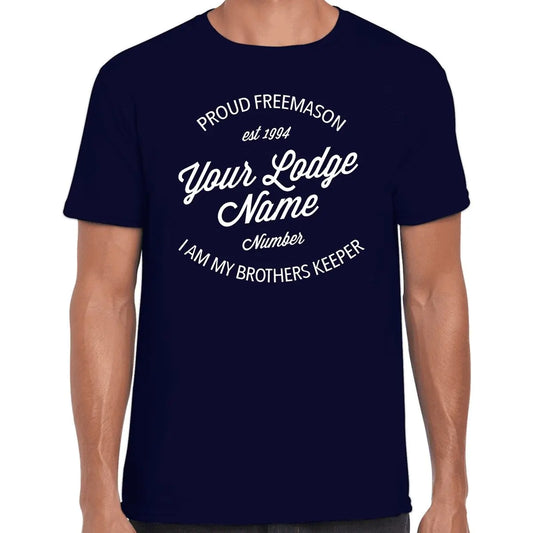 Personalised Lodge Vintage T Shirt redplume