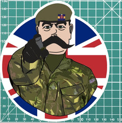 Princess of Wales Own Regiment Vinyl Waterproof Sticker, Lord Kitchener Design redplume