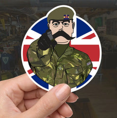 Princess of Wales Own Regiment Vinyl Waterproof Sticker, Lord Kitchener Design redplume