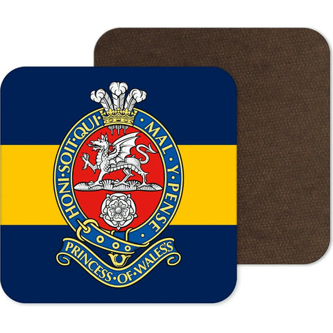 Princess of Wales Royal Regiment Coasters redplume