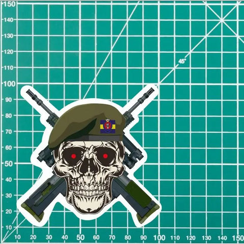 Princess of Wales Royal Regiment (PWRR) High-Quality Vinyl Sticker - 100mm - Red Plume