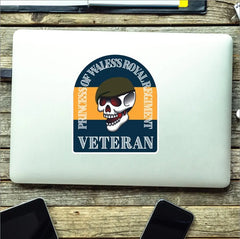 Princess of Wales's Royal Regiment Old School Tattoo Style Veteran Sticker redplume