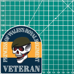 Princess of Wales's Royal Regiment Old School Tattoo Style Veteran Sticker redplume