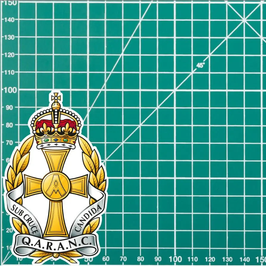 QARANC Cap Badge Waterproof Vinyl Stickers - Official MoD Reseller redplume