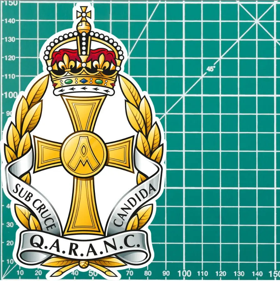 QARANC Cap Badge Waterproof Vinyl Stickers - Official MoD Reseller redplume