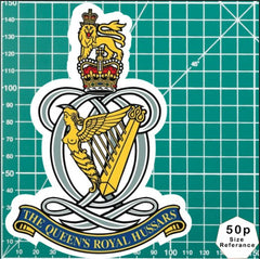 Queens Royal Hussars Waterproof Vinyl Stickers - FREE SHIPPING redplume