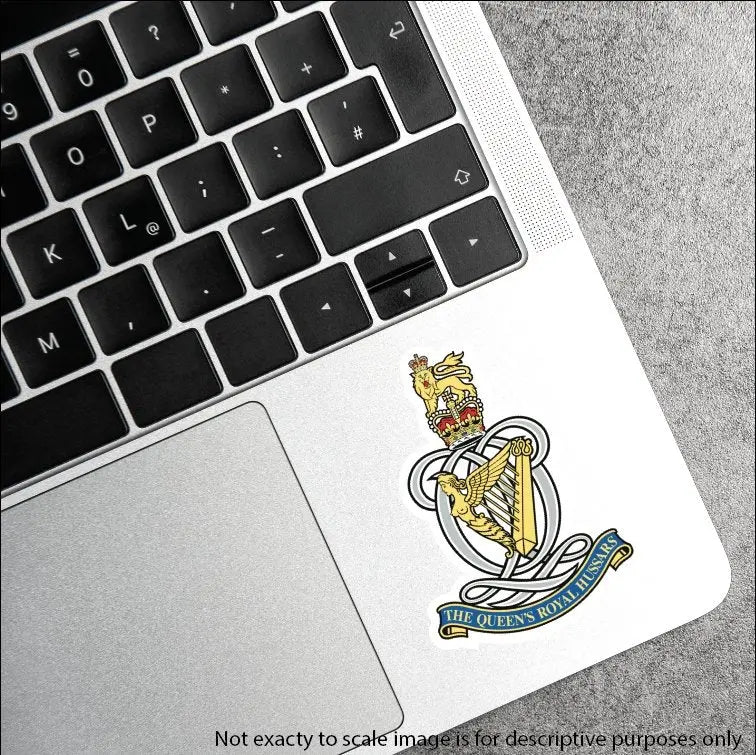 Queens Royal Hussars Waterproof Vinyl Stickers - Official MoD Reseller - Red Plume