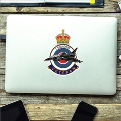 RAF 1 Squadron Veterans Badge Vinyl Sticker - Typhoon Aircraft redplume