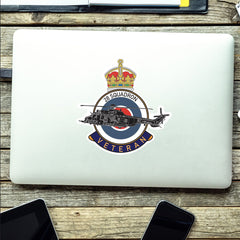 RAF 28 Squadron Veterans Badge Vinyl Sticker - Puma Aircraft redplume