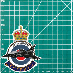 RAF 29 Squadron Veterans Badge Vinyl Sticker - Typhoon Aircraft redplume