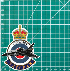 RAF 6 Squadron Veterans Badge Vinyl Sticker - Typhoon Aircraft redplume