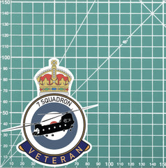 RAF 7 Squadron Veterans Badge Vinyl Sticker - Chinook Aircraft redplume
