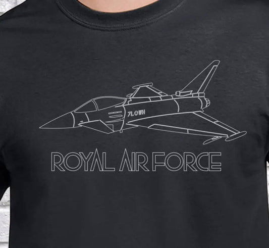RAF T-Shirt with Typhoon Outline redplume