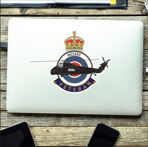 RAF Veterans Badge Vinyl Sticker - Wessex Aircraft redplume