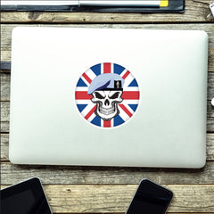 REME Air Tech Skull with Beret UJ Vinyl Sticker - 10cm redplume