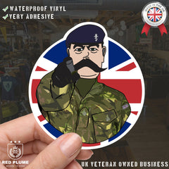 REME Vinyl Waterproof Sticker, Lord Kitchener Design redplume