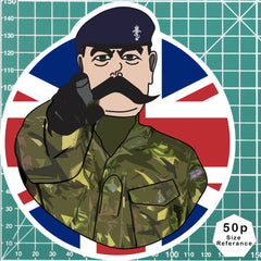 REME Vinyl Waterproof Sticker, Lord Kitchener Design redplume